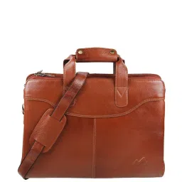 Metro Tan Solid Laptop Messenger Bag image 1