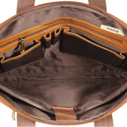 Mochi Tan Solid Laptop Messenger Bag image 4