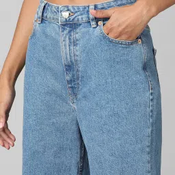 Only Blue Straight Fit Lightly Washed Jeans image 5