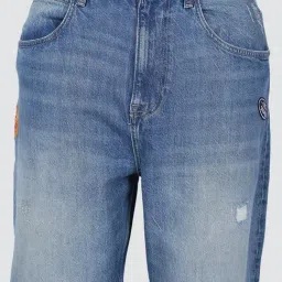 Lee Indigo Cotton Loose Fit Distressed Jeans image 5