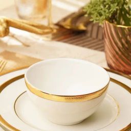Pure Home and Living White Gold Rim Ceramic Side Bowls - Set of 2 (220 ml)-picture-29