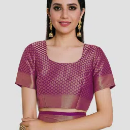 Mimosa Green Woven Mysore Silk Saree With Unstitched Blouse image 5