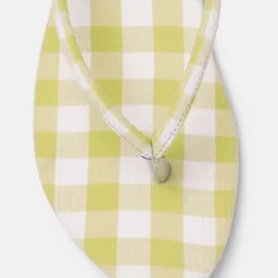 ZORI WORLD Women Checked Open Toe Flats image 3