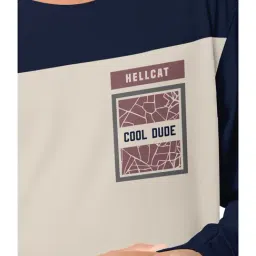 HELLCAT Navy & Yellow Printed Full Sleeves T-Shirt (Pack Of 2) image 5