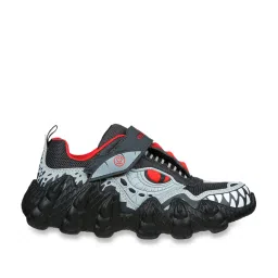 Skechers Boys SKECH-O-SAURUS LIGHTS-DINO-TR Charcoal Red Casual Shoes image 1