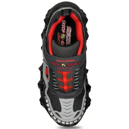 Skechers Boys SKECH-O-SAURUS LIGHTS-DINO-TR Charcoal Red Casual Shoes image 4