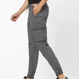 celio Celio* Grey Cotton Regular Fit Joggers image 3