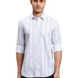 Colorplus White Regular Fit Printed Shirt-image-20