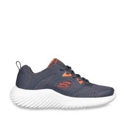 Skechers Boys BOUNDER Charcoal Orange Casual Lace Up Shoe image 1
