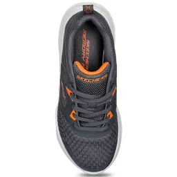 Skechers Boys BOUNDER Charcoal Orange Casual Lace Up Shoe image 4