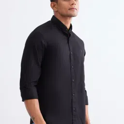 Spykar Black Cotton Slim Fit Shirt image 3