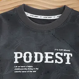 StyleCast x Revolte Boys Typography Printed T-shirt With Shorts image 2