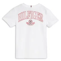 Tommy Hilfiger Kids White Printed Regular Fit T-Shirt-picture-36