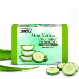 Bodify Aloe Vera Cucumber Handmade Soap Hydrating Natural Extracts for Refreshing Bathing Experience image 4