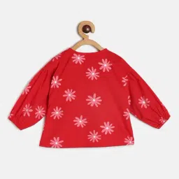 MINIKLUB Kids Red Floral Print Full Sleeves Top image 2