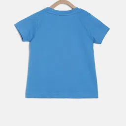 MINI KLUB Boys Blue Printed Round Neck T-shirt image 4
