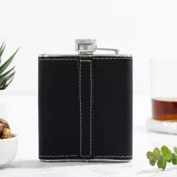 Personalized Father's Day Black Hip Flask image 3