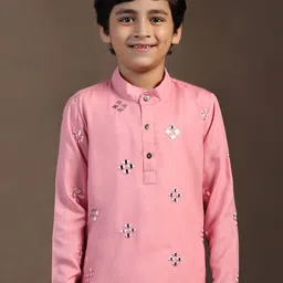 Sangria Boys Embroidered Kurta & Pyjama Set image 4