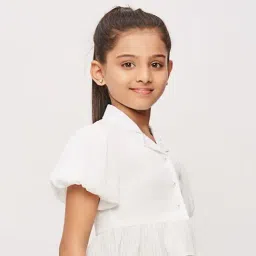 Tiny Girl White Solid Top ( Pack Of 2) image 3