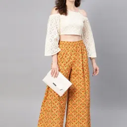 Juniper Yellow Floral Print Palazzos image 4