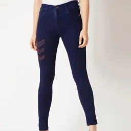 Miss Chase Navy Cotton Jeans-image-80
