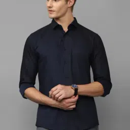 Louis Philippe Sport NavyRegular Fit Striped Shirt-image-66