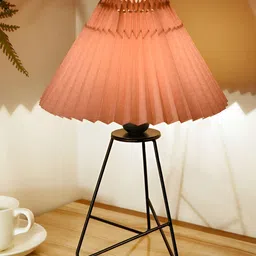 Homesake Beige Metal Industrial Frusturical Shaped Table Lamp-picture-35