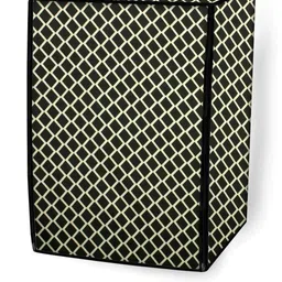 The Furnishing Tree Front Load Washing Machine Cover Check Coffee Compatible for 6.5 Kg Senorita Sm image 4