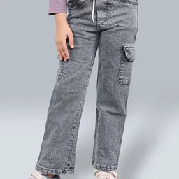 BAESD Girls Straight Fit Heavy Fade Jeans-picture-50