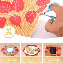 Kuber Industries Yellow 3 Pieces Printed Water Resistant Shelf Liner image 4