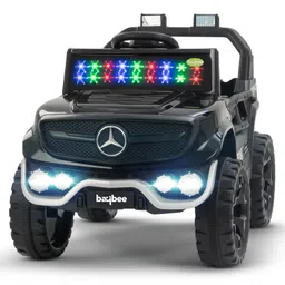 BAYBEE Bentro Battery Operated Jeep for Kids with RGB Windshield Light, USB Bluetooth & Music | Baby Big Ride on Battery Car | Electric Jeep Car for Kids to Drive for 2 to 6 Years Boys Girls (Black)-image-28