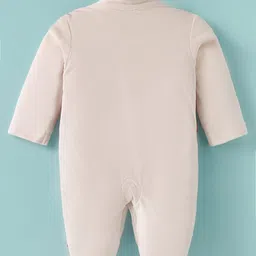 ToffyHouse Interlock Knit Full Sleeves Checkered Footed Party Romper - White & Red image 2