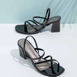 Inc 5 Women Striped Block Heel Sandals-image-61
