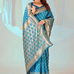 Florence Woven Design Zari Banarasi Saree image 4