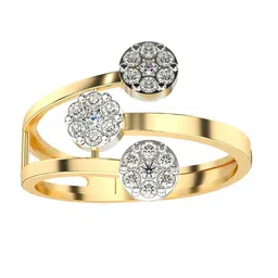 VALANOVA Sterling Silver Yellow Gold Plated 0.26Ct Lab Grown Diamond Ring-picture-19