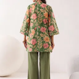 Kirrin Printed Pure Cotton V-Neck Tunic With Trousers Co-Ords image 4