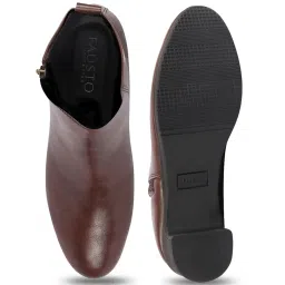 Fausto Women's Brown Casual Booties image 4