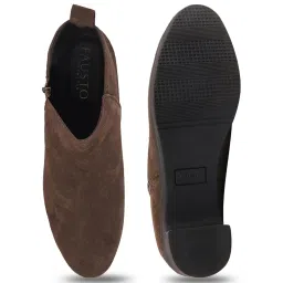 Fausto Women's Brown Casual Booties image 4
