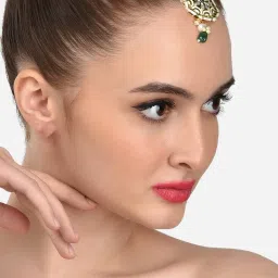 Zaveri Pearls Combo Of 3 Gold Tone Kundan Maangtikka-ZPFK13099 image 4