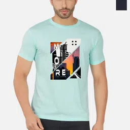 GLOBAL NOMAD Men 2 Printed Bio Finish Applique T-shirt-picture-40