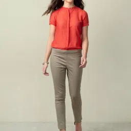 Fabindia Beige Cotton Mid Rise Pants image 4