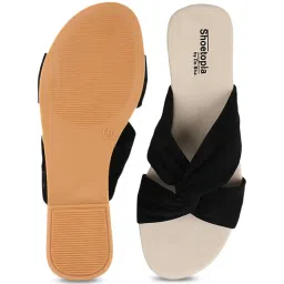 Shoetopia Women's Black Casual Sandals image 4