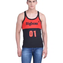 Dollar Bigboss Assorted Color Cotton Regular Fit Logo Printed Gym Vests (Pack Of 3) image 2