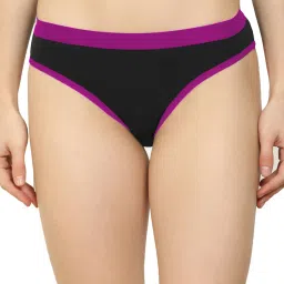 AROUSY Black Plain Hipster Panty image 1