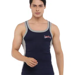Dollar Bigboss Assorted Color Cotton Regular Fit Gym Vests (Pack Of 2) image 2