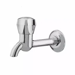 APL Apollo TP028 Fusion Bib Cock Long Body with Flange Bathroom Faucet Silver image 3