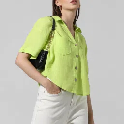Only Lime Green Regular Fit Shirt image 1
