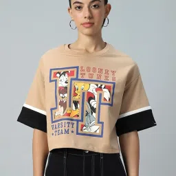 Bewakoof Brown Printed T-Shirt image 1