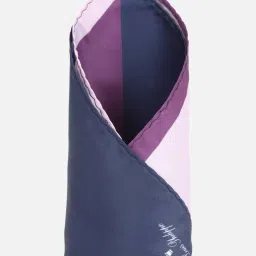 Louis Philippe Purple Color Block Pocket Square image 1