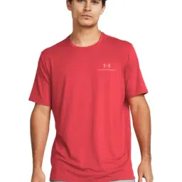 Under Armour Red Slim Fit T-Shirt-image-90